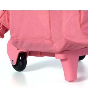 Mochila Escolar Feminina de Rodinhas Pop Fun Rosa Claro – foto 8