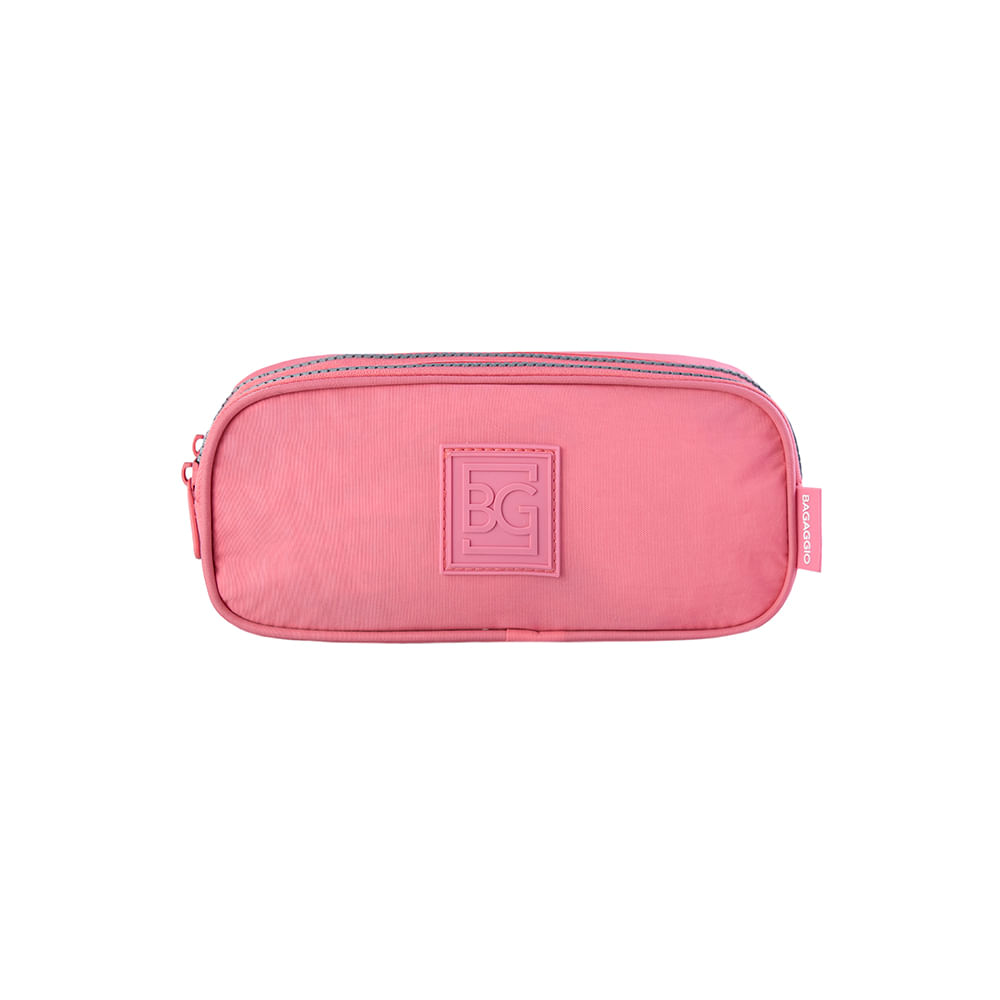 Estojo Escolar Feminino Pop Fun Rosa Claro