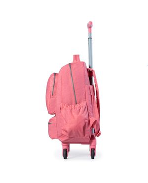 Mochila Escolar Feminina de 4 Rodinhas Pop Fun II Rosa Claro – foto 4