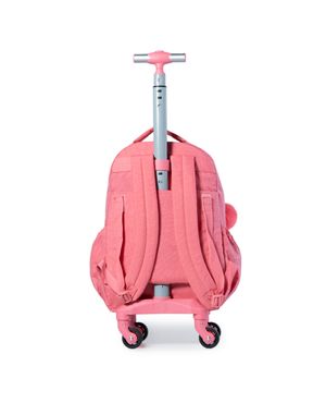 Mochila Escolar Feminina de 4 Rodinhas Pop Fun II Rosa Claro – foto 5