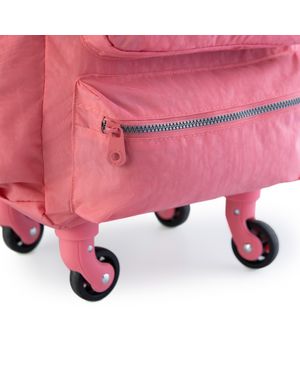 Mochila Escolar Feminina de 4 Rodinhas Pop Fun II Rosa Claro – foto 7