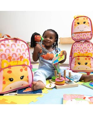 Lancheira Infantil Pré Escolar Pets Girafa Rosa – foto 11