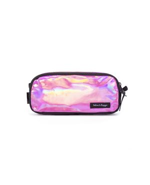 Estojo Escolar Feminino Duplo Holografico Rosa – foto 3