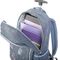 Mochila Escolar Feminina Matelasse Jeans Patches com Rodinha Azul – foto 4