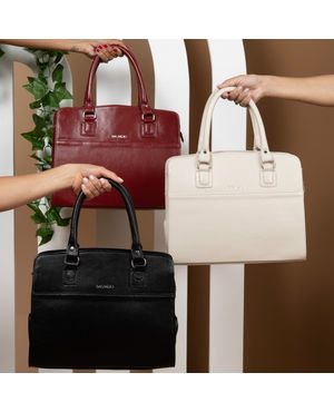 Bolsa Tote de Couro Helena Vinho – foto 8