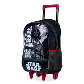 Mochila Escolar Masculina de Rodinhas Star Wars Preto – foto 2