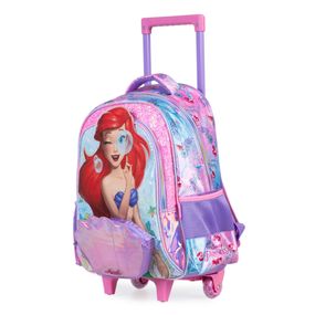 Mochila Escolar Feminina Com 2 Rodinhas Ariel Premium Rosa – foto 2