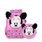 Kit Mochila Escolar Infantil Feminina Minnie Com Lancheira Rosa