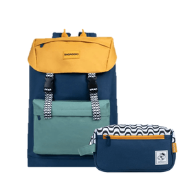 Kit Mochila Grande Zé Carioca Com Nécessaire Azul