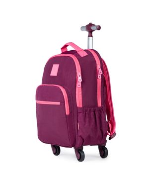 Mochila Escolar Juvenil Feminina Com 4 Rodinhas BG Duo Pop Rosa – foto 2