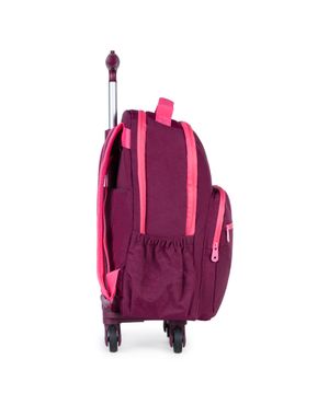 Mochila Escolar Juvenil Feminina Com 4 Rodinhas BG Duo Pop Rosa – foto 4