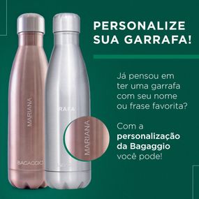 Garrafa Térmica 750ml Aço Escovado Prata – foto 2