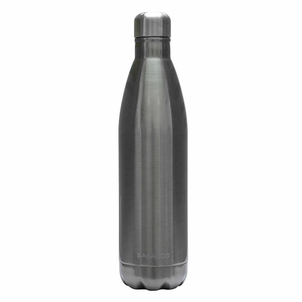 Garrafa Térmica 750ml Aço Escovado Cinza escura