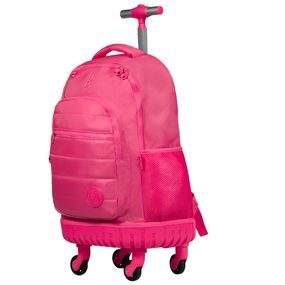 Mochila Escolar Feminina de Rodinhas Barbie Rosa – foto 2