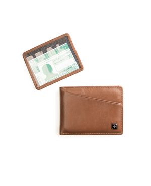 Carteira Masculina de Couro com Porta Cartão e Documento SwissOne Café – foto 7
