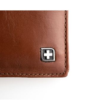 Carteira Masculina de Couro com Porta Cartão e Documento SwissOne Pinhão – foto 16