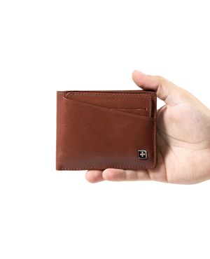 Carteira Masculina de Couro com Porta Cartão e Documento SwissOne Pinhão – foto 17