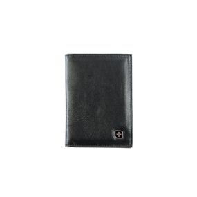 Carteira Masculina de Couro com Porta Documentos SwissOne Preta