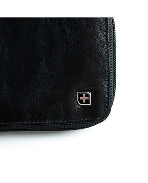 Carteira Masculina de Couro com zíper e Porta Documentos SwissOne Preta – foto 10