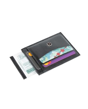 Porta Cartão de Couro com Porta Documento SwissOne Preto – foto 4