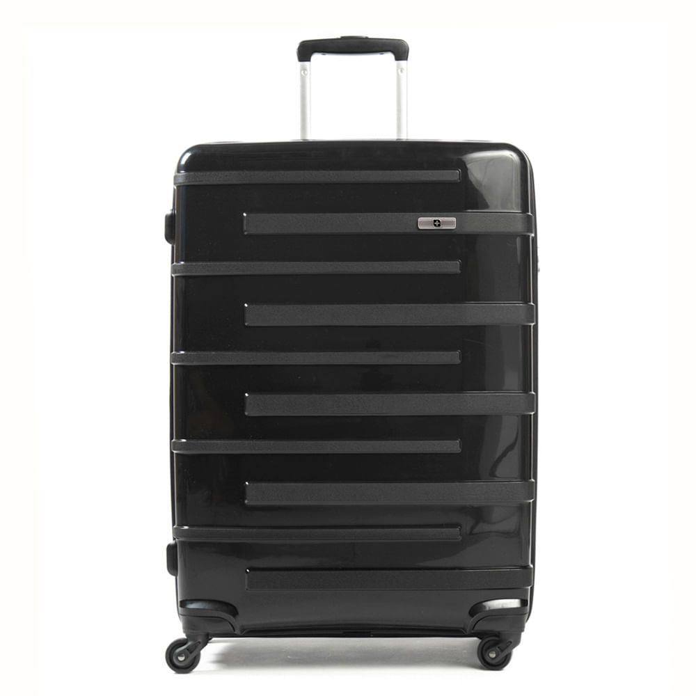 ヒナコ Média Polipropileno 4 Rodas Zíper Antifurto SwissOne Montreux Preto