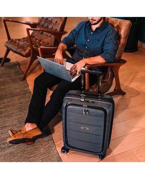 Mala de Bordo 10 kg PolipropileNÃO 4 Rodas com Porta Notebook SwissOne Genebra Cinza – foto 3