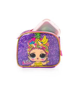 Kit Mochila de Rodinha, Lancheira Térmica, Estojo Infantil Feminino LOL Premium Roxo – foto 12