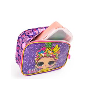 Kit Mochila de Rodinha, Lancheira Térmica, Estojo Infantil Feminino LOL Premium Roxo – foto 15
