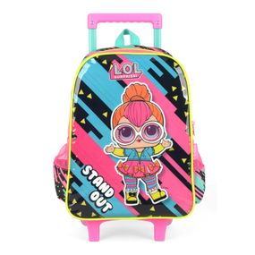 Kit Mochila de 4 Rodinhas, Lancheira Térmica, Estojo  Infantil Feminino LOL Surprise Verde – foto 2