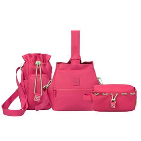 Kit Bolsa Cora, Lancheira Cora e Nécessaire Cora Rosa