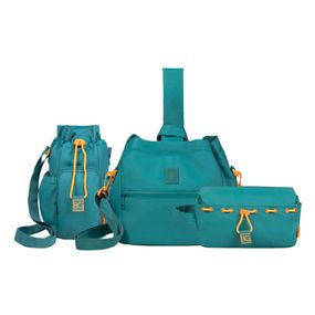 Kit Bolsa Cora, Lancheira Cora e Nécessaire Cora Verde Água