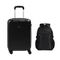 Kit Mala de Bordo 10 kg Abs 4 Rodas Turquia Preta + Mochila Masculina Executiva para Notebook Mover Preta