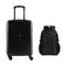 Kit Mala de Bordo 10 kg Abs 4 Rodas Detroit Preta + Mochila Masculina Executiva para Notebook Mover Preta