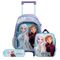 Kit Mochila de Rodinha, Lancheira Térmica e Estojo  Infantil Feminino Frozen Elsa e Anna  Lilás