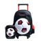 Kit Mochila de Rodinha e Estojo  Infantil Masculina Flamengo Oficial Bola de Futebol