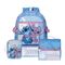Kit Mochila, Lancheira Térmica, Estojo Feminino Juvenil Stitch e Angel Azul