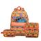 Kit Mochila, Nécessaire, Lancheira Térmica Feminina Juvenil Stitch Tropical Rosa