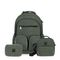 Kit Mochila, Lancheira Térmica, Estojo Masculino Juvenil Color Block Verde Escuro