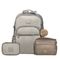 Kit Mochila, Lancheira Térmica, Estojo Box Feminino Juvenil Perolada Ouro Velho