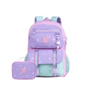 Kit Mochila e Estojo Box Feminino Star Candy  Rosa