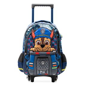 Kit Mochila de Rodinha e Estojo Masculino Infantil Patrulha Canina Chase Azul – foto 2