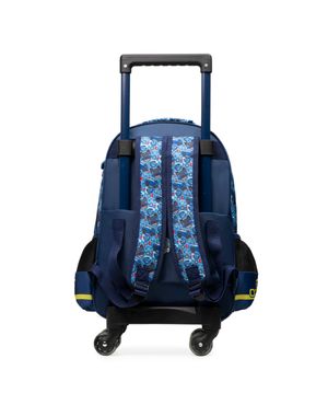 Kit Mochila de 4 Rodinhas, Lancheira Térmica, Estojo Masculina Infantil Patrulha Canina Chase Azul – foto 4