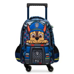 Kit Mochila de 4 Rodinhas e Estojo Masculino Infantil Patrulha Canina Chase Azul – foto 2