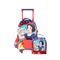 Kit Mochila de Rodinha e Lancheira Térmica  Infantil Feminina Branca de Neve Azul Escuro
