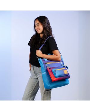 Mochila Tote 2 em 1 com Bolsa Removível BBB 25 Azul – foto 11