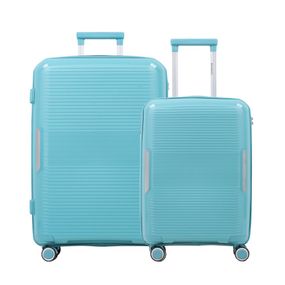 Conjunto de Malas Polipropileno 4 Rodas P e M Malta Azul Claro