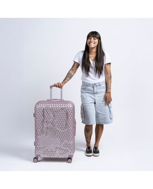Mala de Viagem Grande 32 Kg ABS 4 Rodas Minnie Epcot Rosé – foto 2