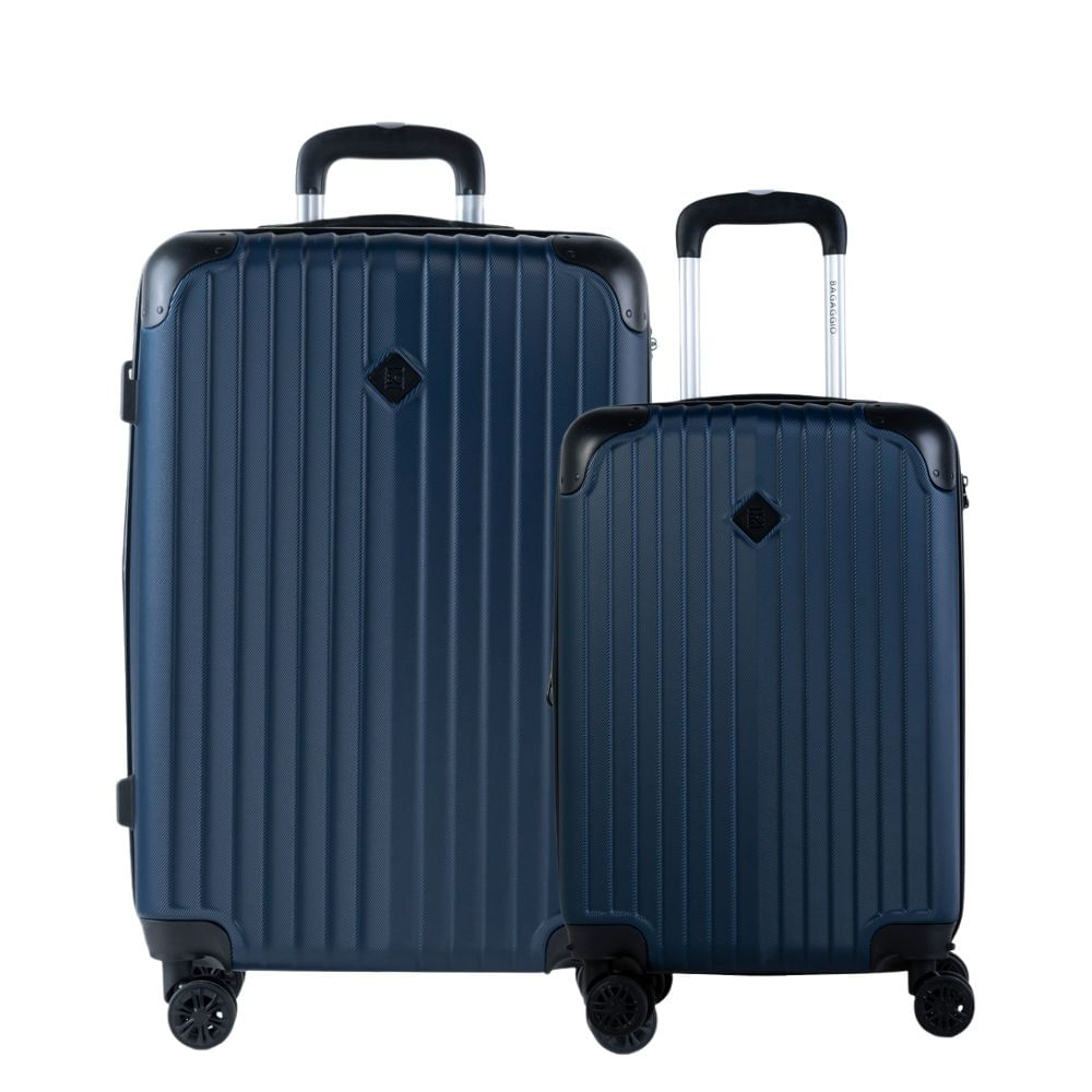 Conjunto de Malas ABS 4 Rodas P e M Turquia II Azul Marinho