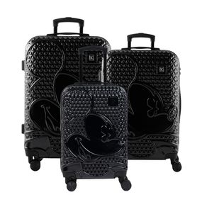 Conjunto de Malas ABS 4 Rodas P, M e G Mickey Epcot Preta
