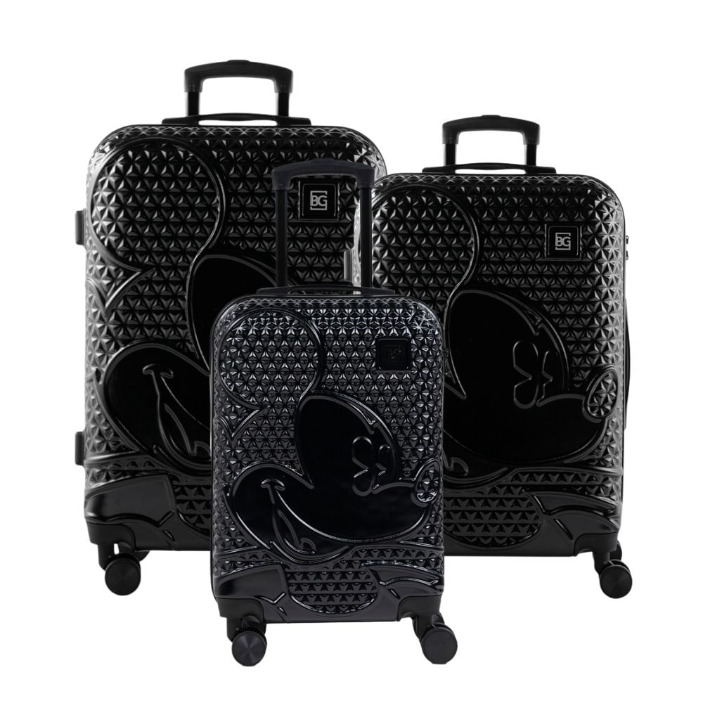 Conjunto de Malas ABS 4 Rodas P, M e G Mickey Epcot Preta